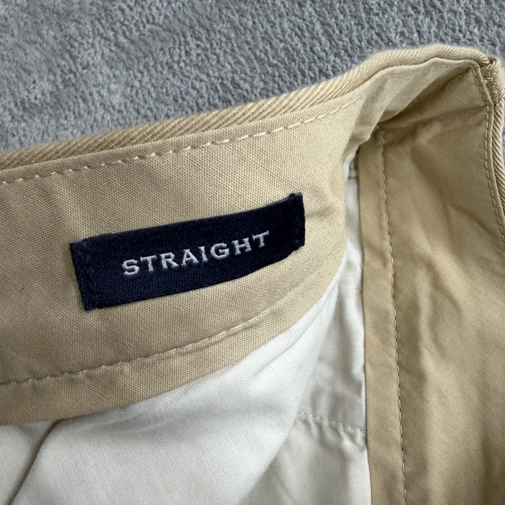 J.CREW Pants Mens Measured 35x30 Beige Chino Straight Flex Cotton Stretch